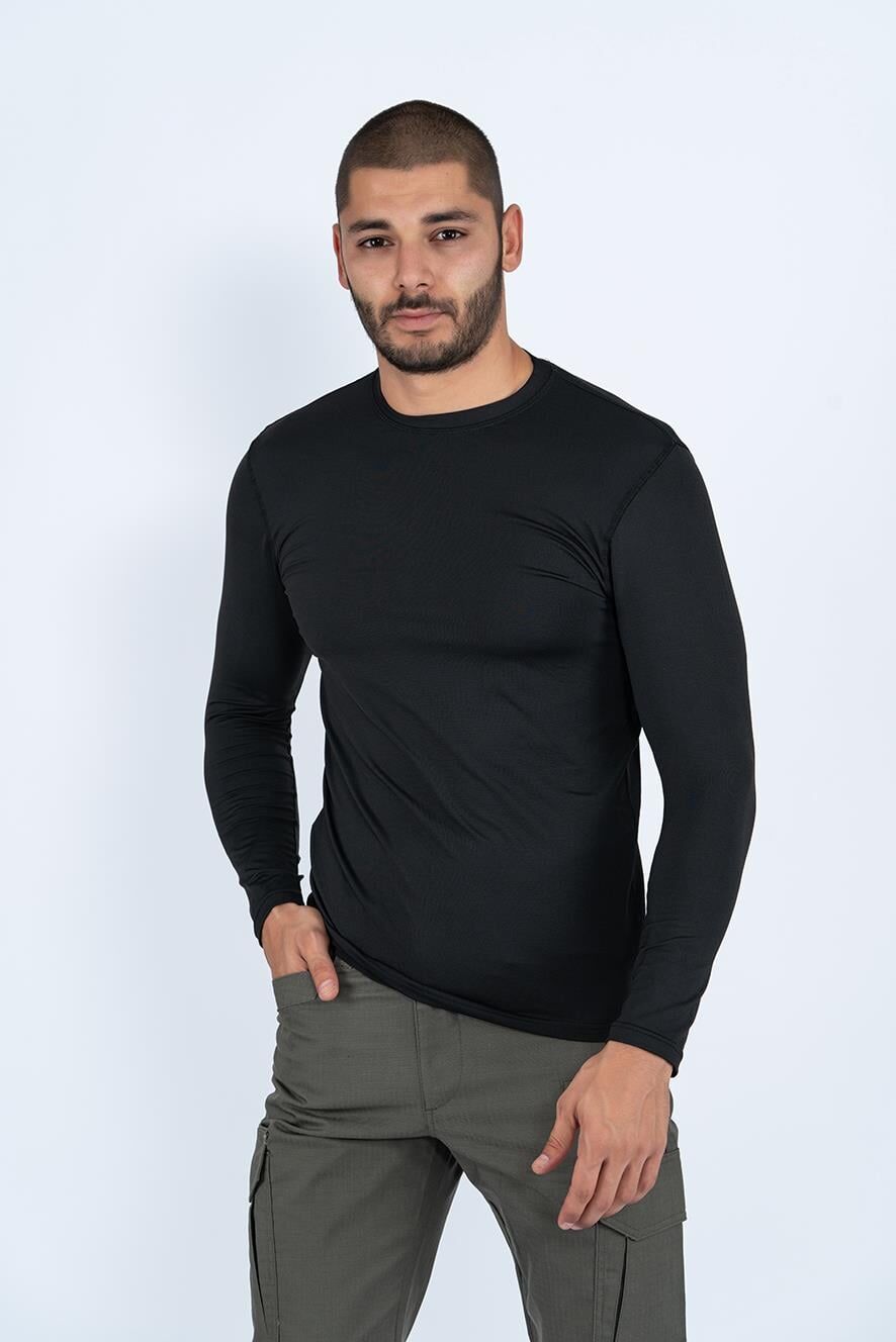T-SHIRT MICROFİBER BASIC U.KOL- SİYAH