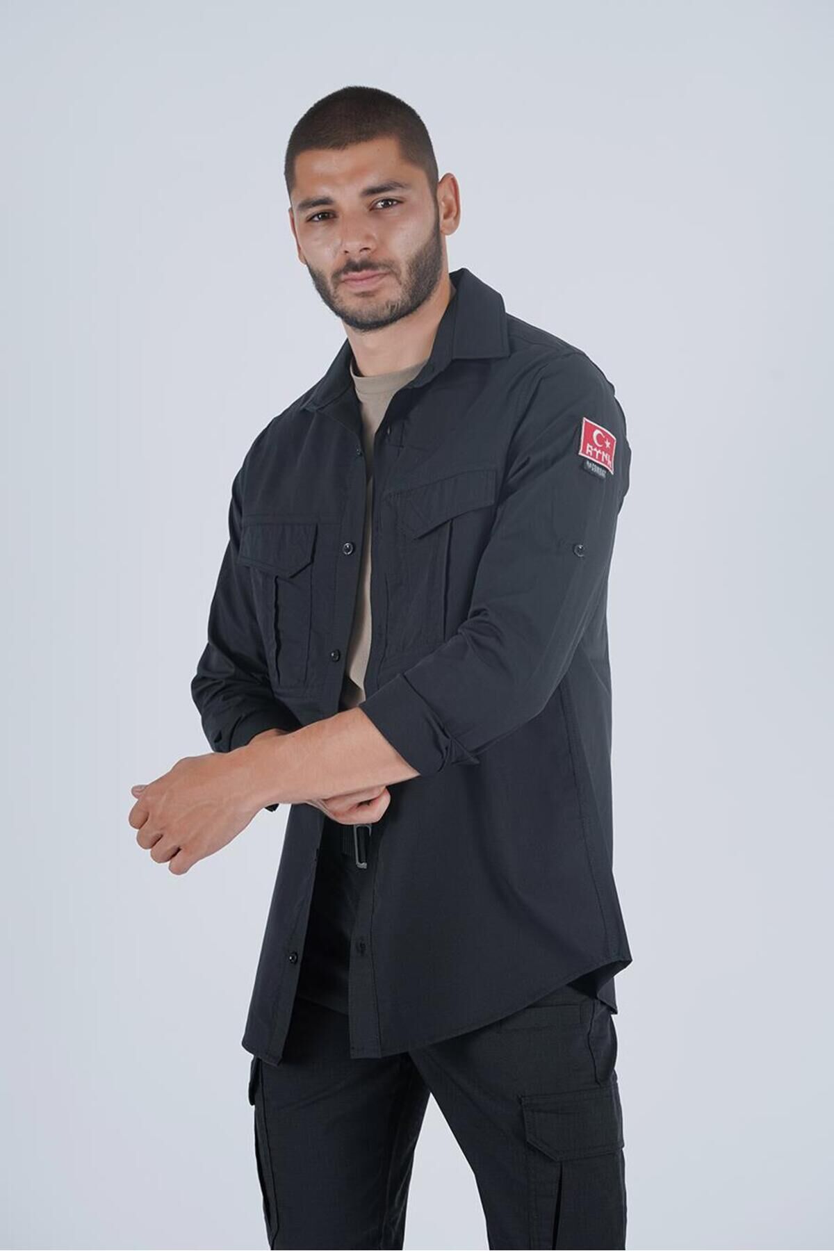 Combat Tactical Outdoor Taktik Gömlek Fermuar Cepli Koruma Swat Gömlek - 424