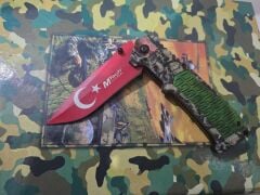 Mtech 465 Kamp Çakı 21CM - Yarı Otomatik, Kemerlikli, Plastik Sap