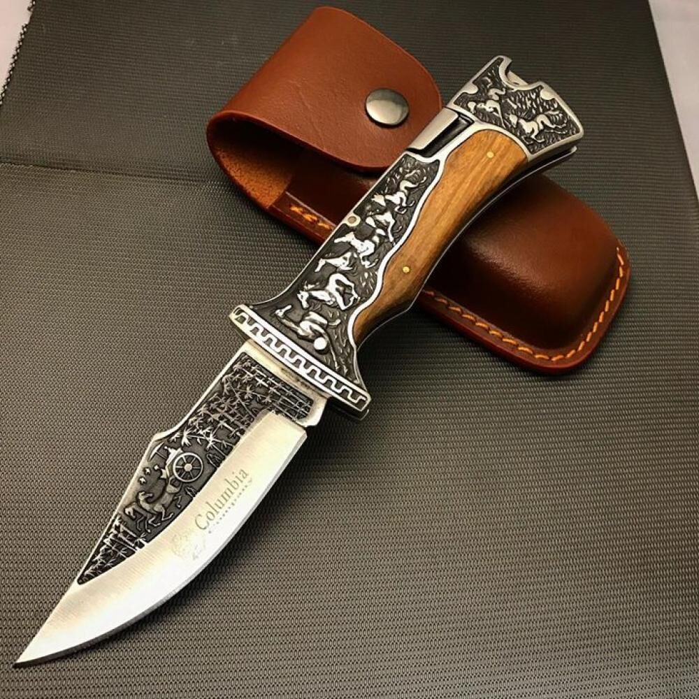 Columbia Company A3189-C At İşlemeli Baba Avcı Bıçağı