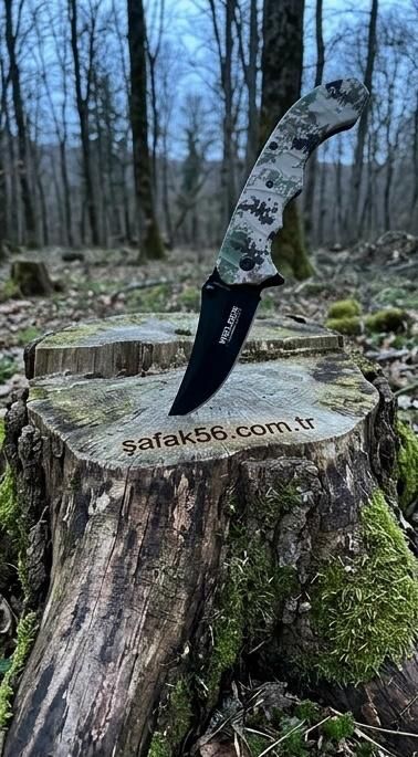 welder kamuflaj desenli kamp çakısı