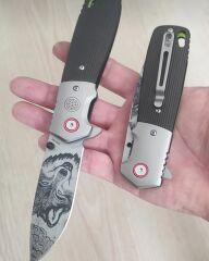 Swat Kurt Çakı Fosforlu siyah saplı