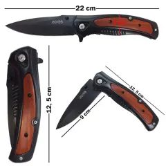 SOG Outdoor Katlanır Ahşap/Siyah Saplı Yaylı Mekanizmalı Cep Bıçağı YENİ!!