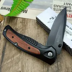 SOG Outdoor Katlanır Ahşap/Siyah Saplı Yaylı Mekanizmalı Cep Bıçağı YENİ!!