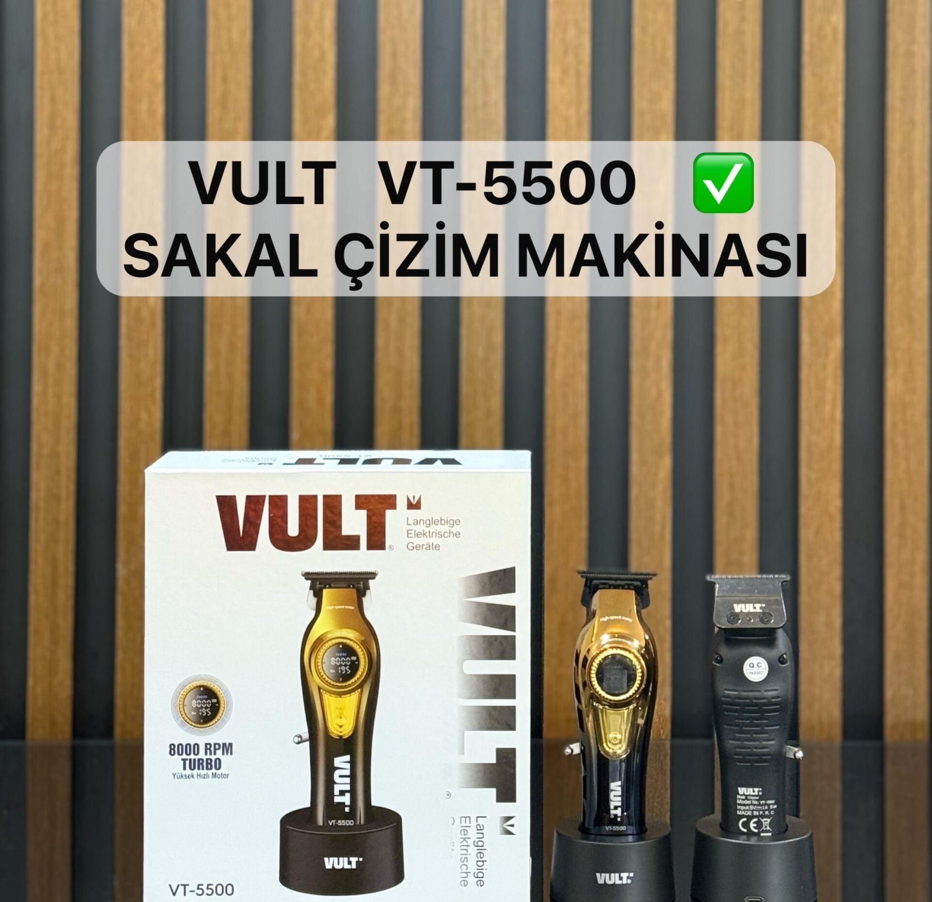Vult VT-5500 Profesyonel Sakal Traş Makinesi Çizim ve Ense Makinesi