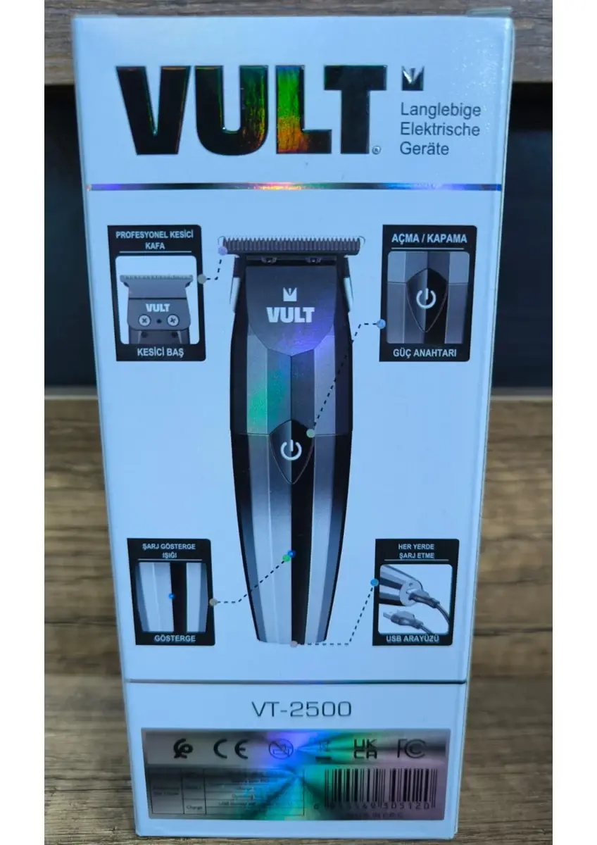VULT VT-2500 Profesyonel Saç Sakal Ense Çizim tıraş makinesi