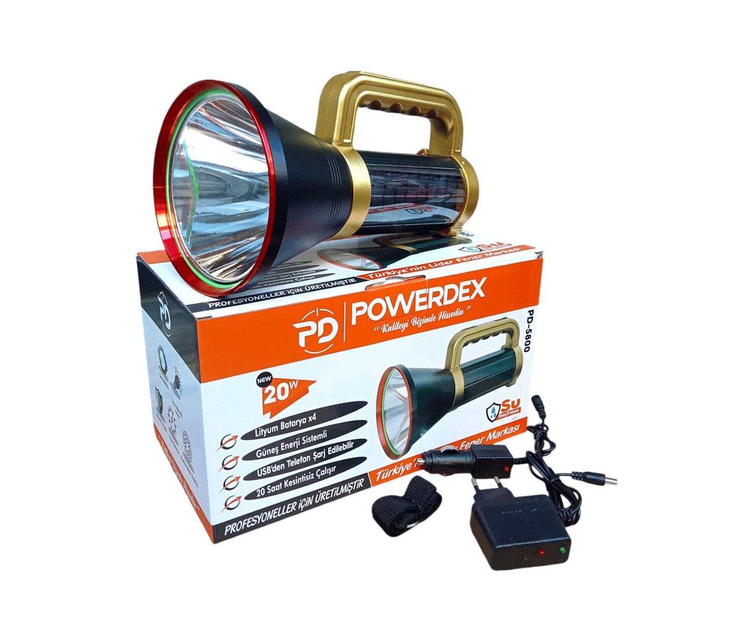 Powerdex Pd-5900 Şarjlı El Feneri 20W