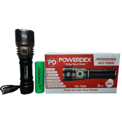 Powerdex PD-7000 Güçlü El Feneri 3000 Lümen