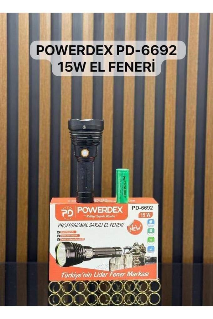 Powerdex PD-6692 Profesyonel Şarjlı El Feneri