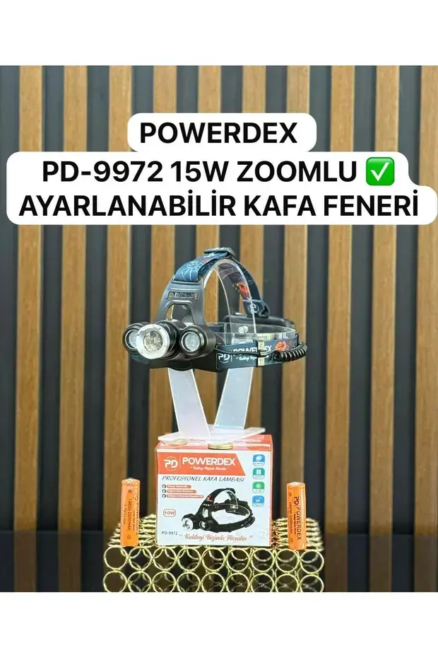 Powerdex PD-9972 Profesyonel Şarjlı Kafa Lambası