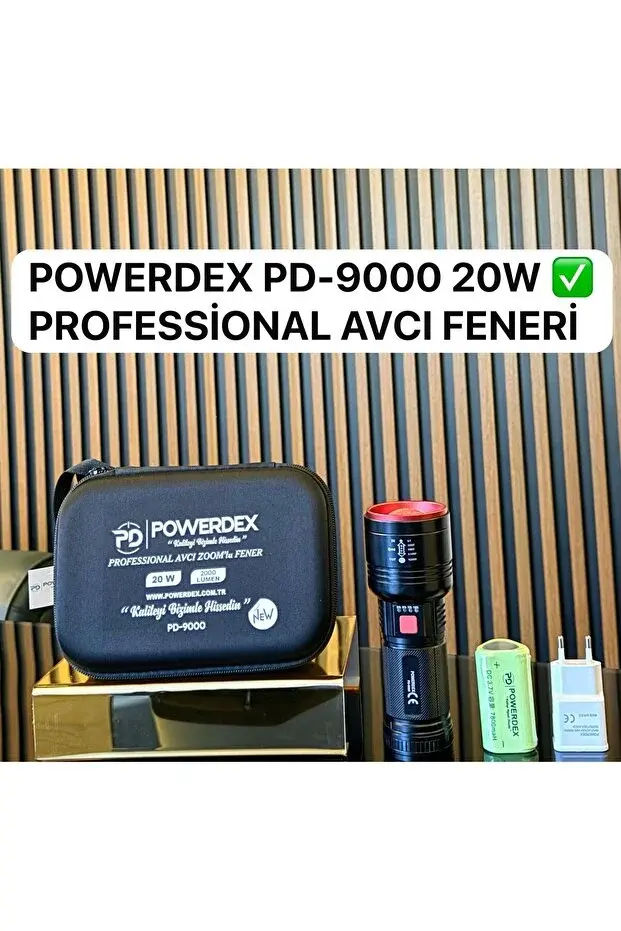 powerdex Profesyonel Avcı Feneri 20W 2000 Lümen PD-9000