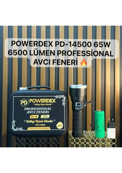 PowerdexPD-14500 Uzun Menzilli Güçlü Şarjlı Fener 6500 Lümen