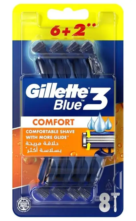 Gillette Blue 3 Tıraş Bıçağı 6 + 2 Li  Comfort