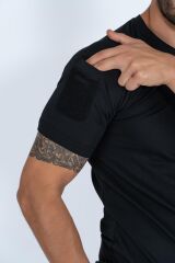 T-SHIRT TACTICAL K.KOL PİKE - 801 SİYAH