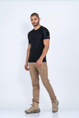 T-SHIRT TACTICAL K.KOL PİKE - 801 SİYAH