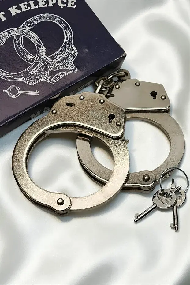 Masolet Çift Anahtarlı Tamamı Çelik Polis Kelepçe